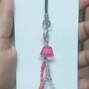 Pink Jelly Fish Phone Charm