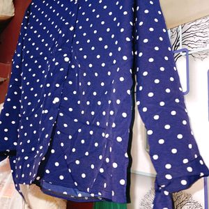 Polka Dot Nevy Blue Shirt Not Used