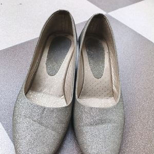 Silver Colored Platform Heels