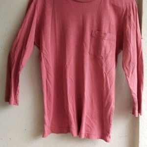 Plain Tshirt With 3/4th Sleeves