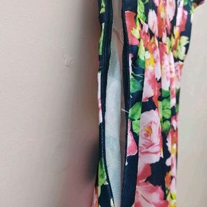 Floral Print Fit And Flare Dress