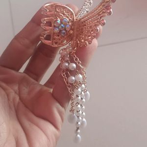 Butterfly Clip With Stone Work