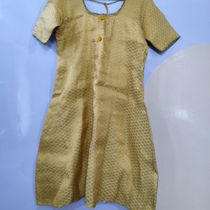 Golden Silk Embellished Kurta