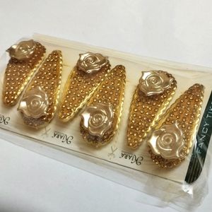 New Pack Of 6 Golden Tic Tac Clips