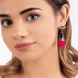 Kalbelia Tribe Pompom Earrings