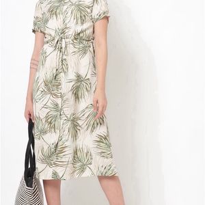 FIG Tropical Print Shirt Dress