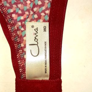 Clovia Maroon Padded Bra For Women