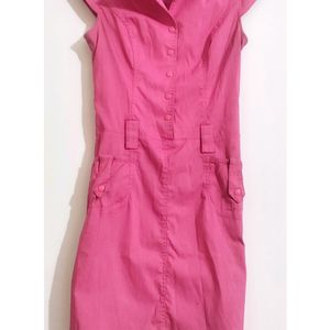 Party Wear Pink Women's Mini Dress