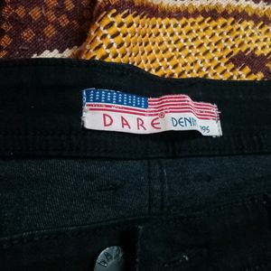 Unisex Black Denim Jeans