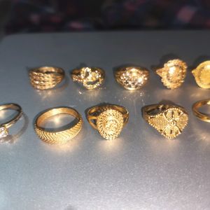 Set Of 10 Artificial Rings