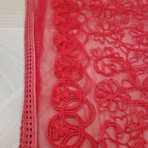 Soft Net Dupatta With Embroidery