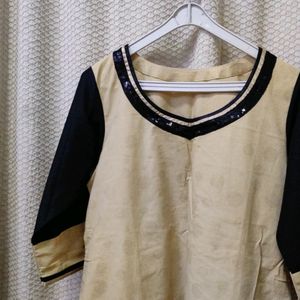 Vintage Brown And Black Kurta