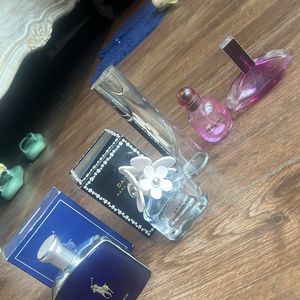 Set of 3 Empty Branded Perfume Bottles