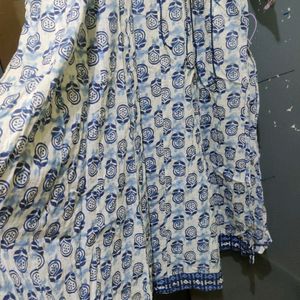 Beautiful Work Cotton Kurta Pant Set