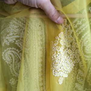 Chikankari Yellow Kurta + Inner