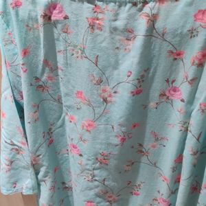 Light Green Floral Embroidered Top - Xxl