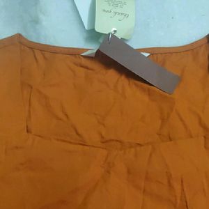 Women Beautiful Rust Colour Top With Tag