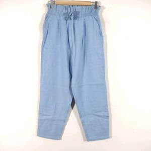 Blue Plain Casual Pant (Women)