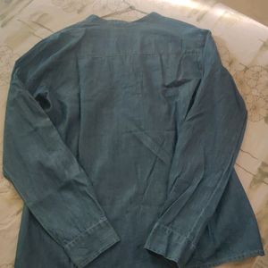 Women Denim Top (size Large)