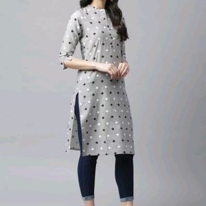 Women's Cotton Printed straight Kurtha