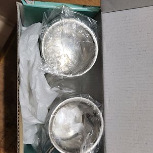 Set of 2 Steel Cups Brand New