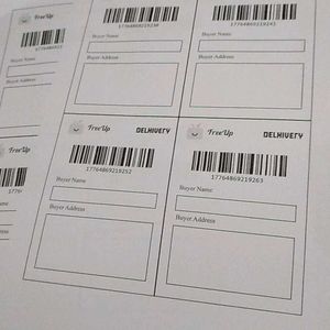 100 Piece B/W Non Sticky Shipping Labels