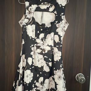 Dress Black And White Floral