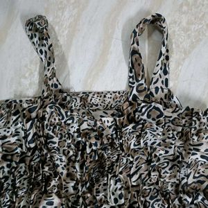 tiger print party wear top