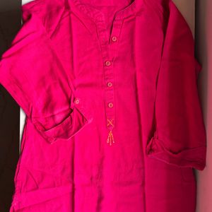 Pink Straight Kurta