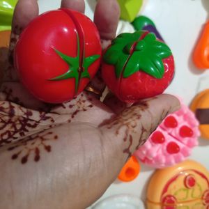 Fruit ,Vegetables And Kitchen Set