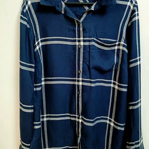 Blue Dark Colour Chex Shirt