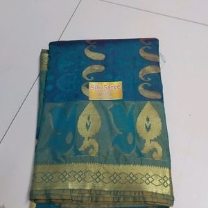 Sapphire Green Semi Soft Silk Saree...