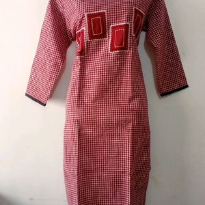 💫❣️Checks Cotton  Kurta's ❣️💫