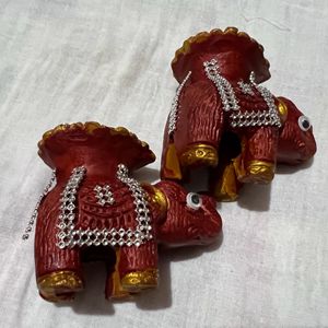 Elephant Diya Hand Painted