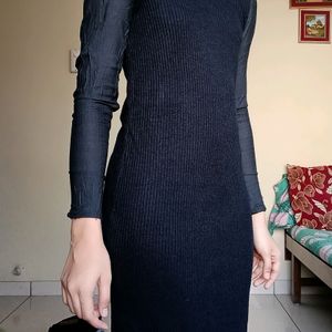 Black Skinny Sweater Dress