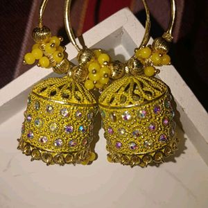 Ethnic Wear Yellow Earing✨️