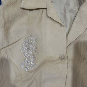 Beige Summer Dress With Buttons