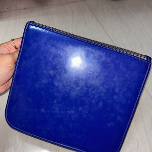 Gold Toned Blue Bag