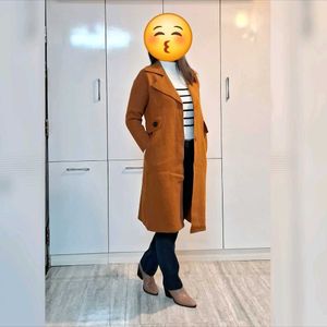 Korean Style Woollen Long Coat