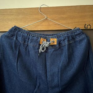 Soft Material Navy Blue Payjama Looks Like Denim