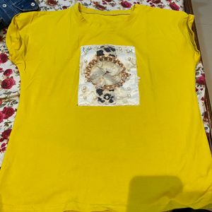 Mustard Yellow Straight T-shirt