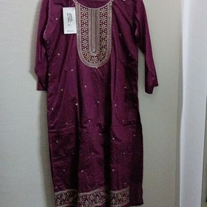 EMBROIDERED PARTY WEAR KURTI SET