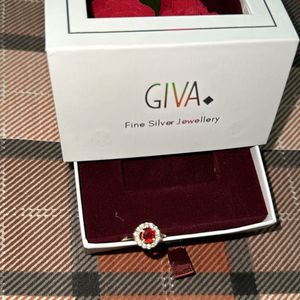 Giva Rose Gold Red Diamond Ring