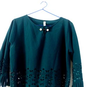 Boxy Dark Green Top