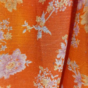 Orange Printed Patiala Pant (Women)