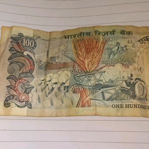 Rare 100 Rupees Old Note