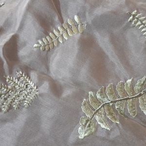 Organza Leaf Embroidered Dupatta