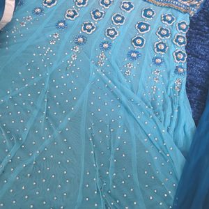 Never Used Anarkali Frock With All Diamond Wor