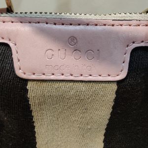 Auth Gucci Beige Canvas And Leather Web Boston Bag