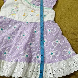 Lavender/White Baby Dress